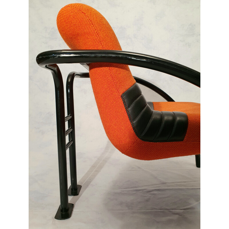 Pair Of Vintage Airborne Metal 1980 Armchairs