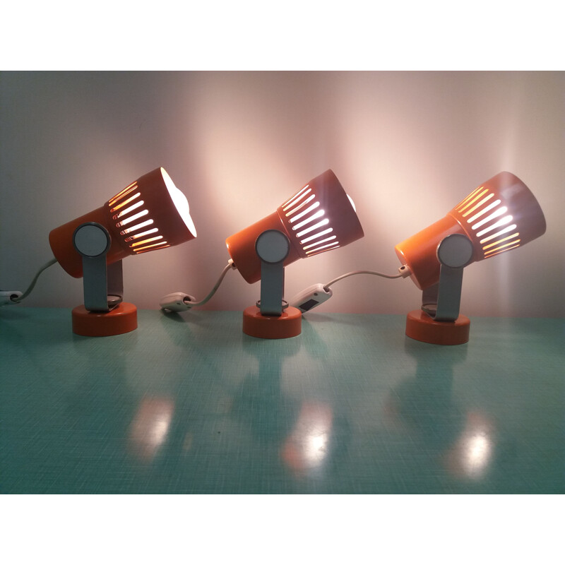 Set of 3 vintage table or wall lamps by Pavel Grus for Drupol, Czechoslovakia 1970s