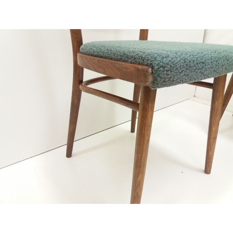 Set of 6 vintage dining chairs designed by Jindřich Halabala for UP Závody, Czechoslovakia 1960 