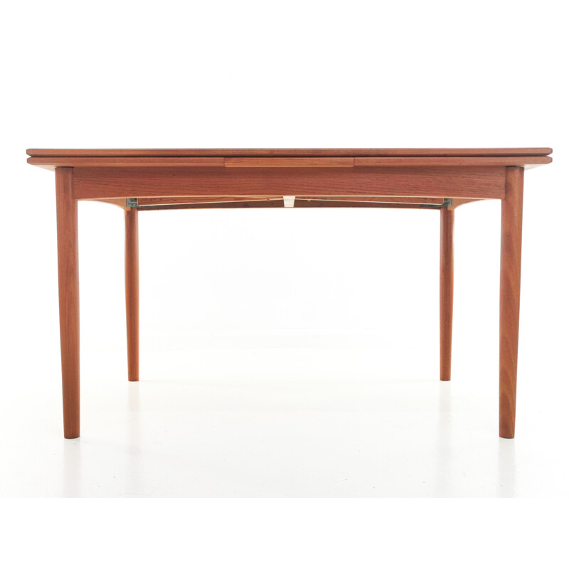 Vintage Teak Extending Dining Table By Clausen & Son Mid Century Danish 1970s 