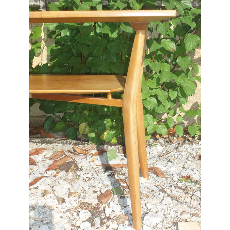 Vintage coffee table in blond maple