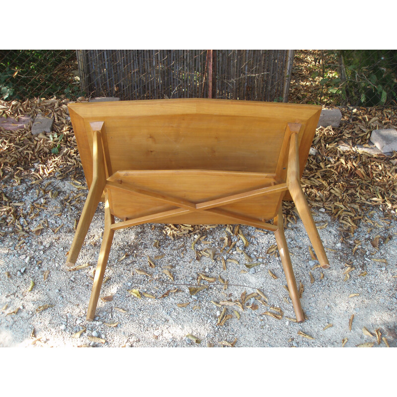 Vintage coffee table in blond maple