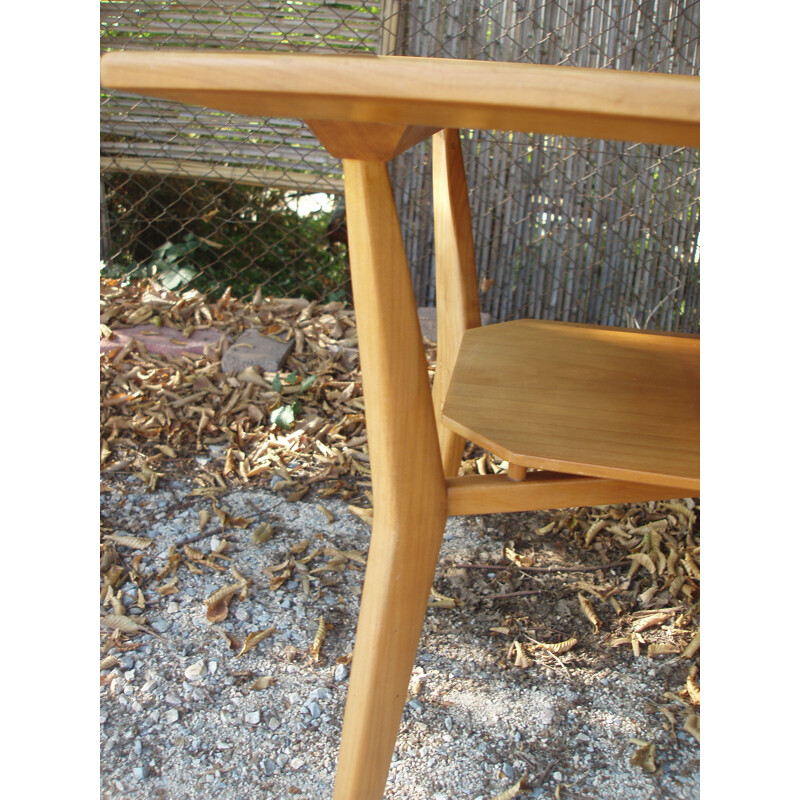 Vintage coffee table in blond maple