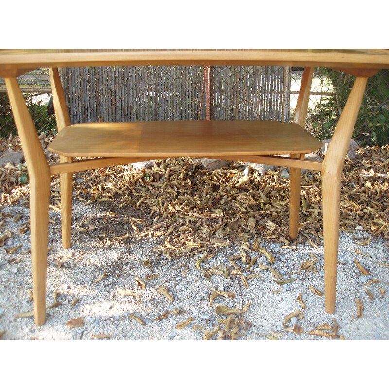 Vintage coffee table in blond maple