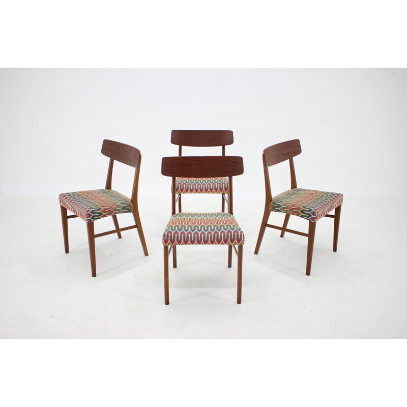 Ensemble de 4 chaises vintage en teck danois 1960