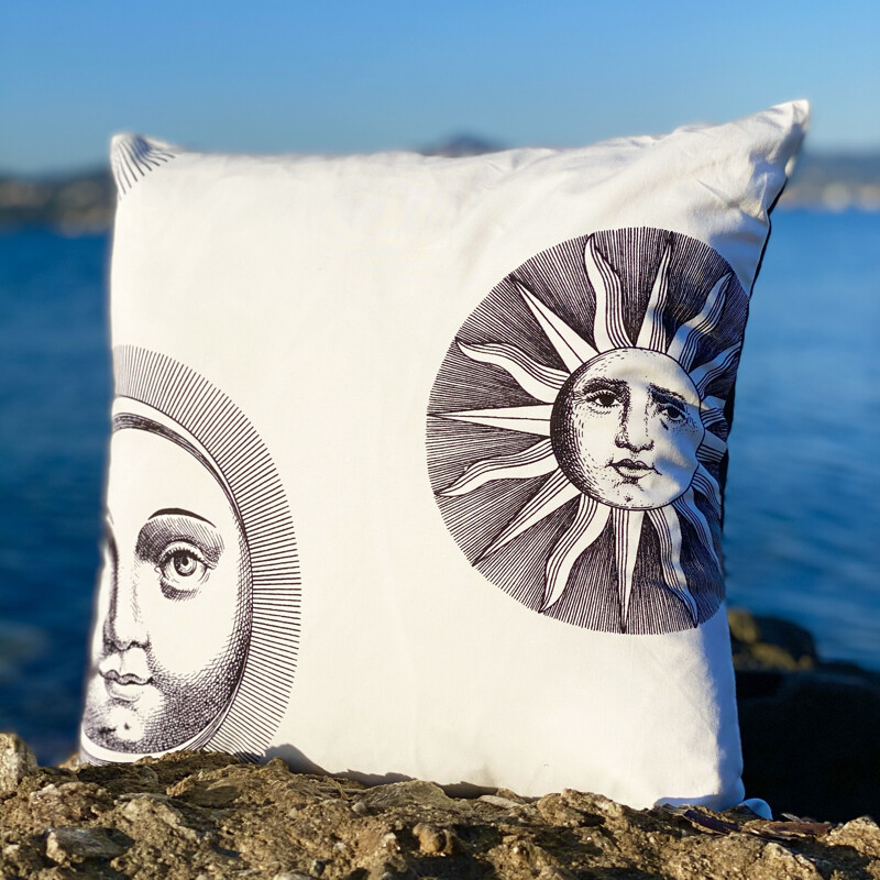 Set of 4 vintage cushion covers Pietro Fornasetti 1980
