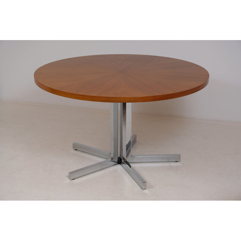 Round vintage dining table for 6 people, rosewood by Kondor Mobel Perfektion, 1970