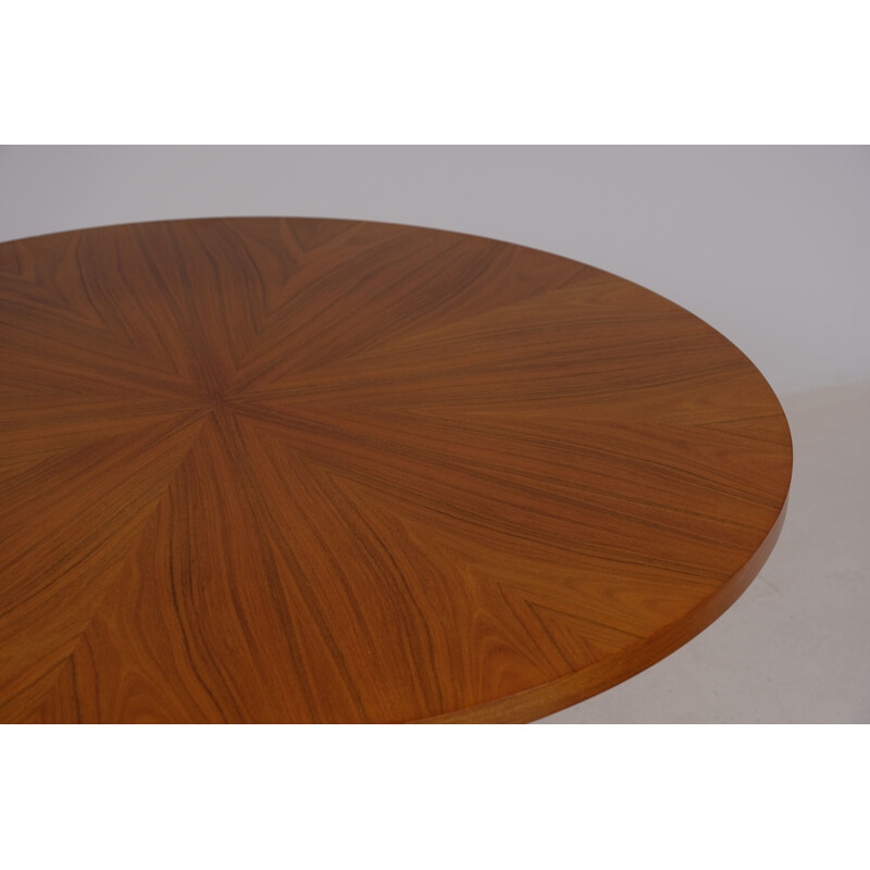 Round vintage dining table for 6 people, rosewood by Kondor Mobel Perfektion, 1970