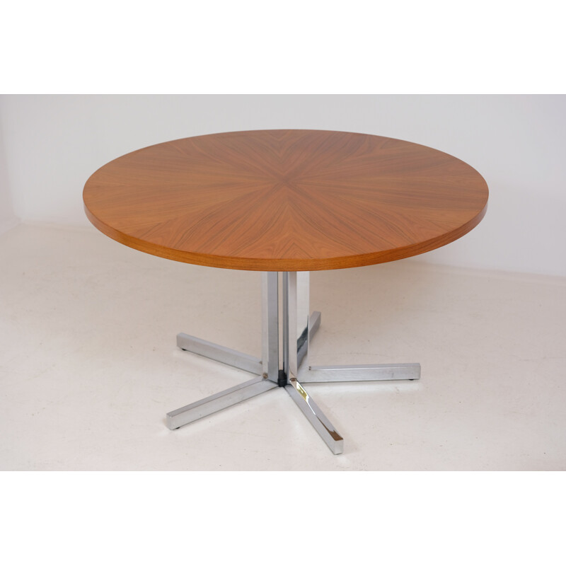 Round vintage dining table for 6 people, rosewood by Kondor Mobel Perfektion, 1970