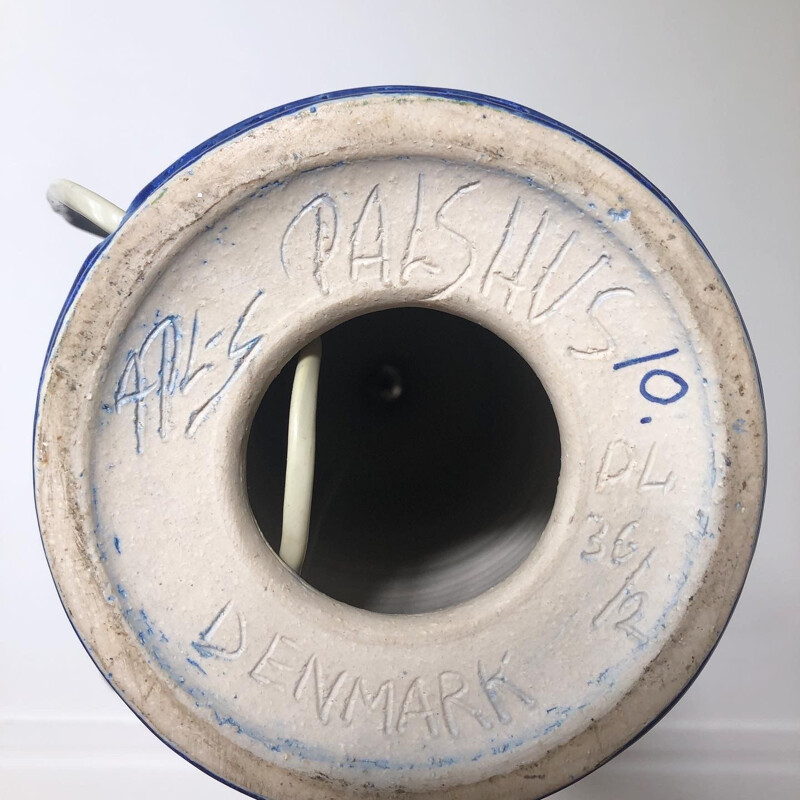 Lámpara de cerámica vintage de Palshus, 1960