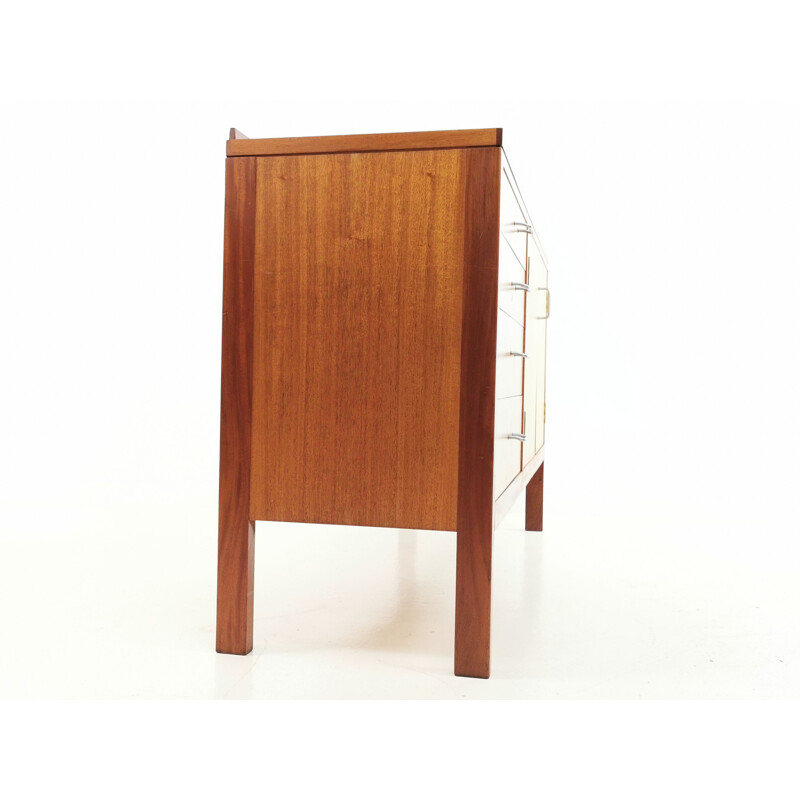 Mid Century Teak Military Sideboard by Mann Egerton 1970s