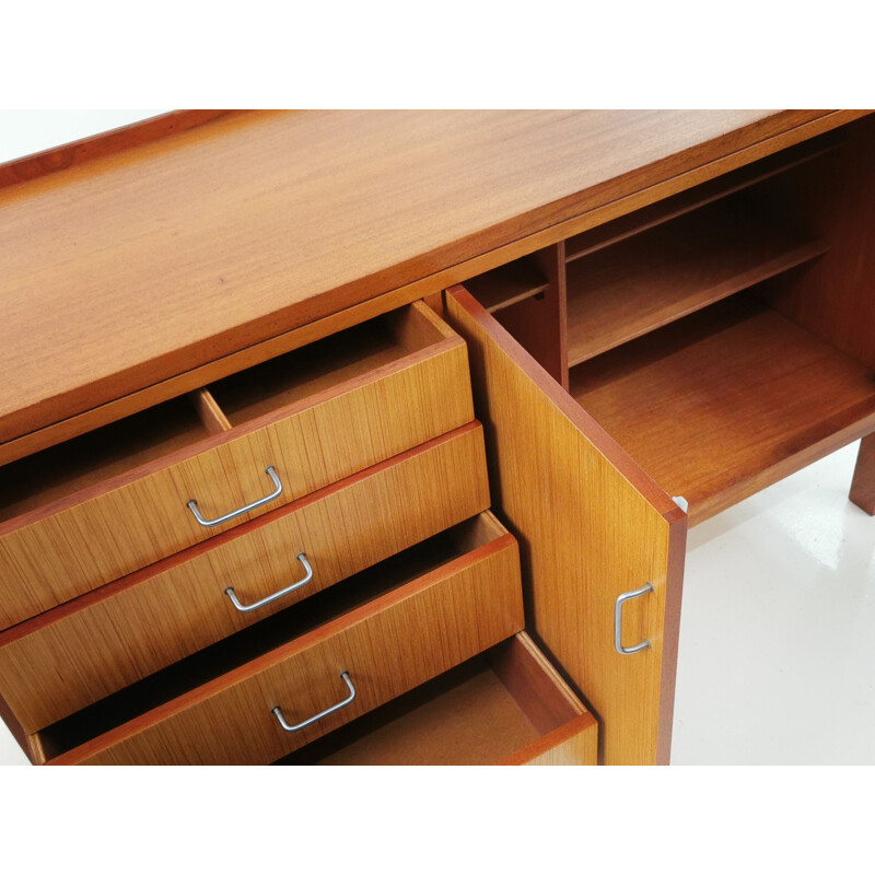 Mid Century Teak Military Sideboard by Mann Egerton 1970s