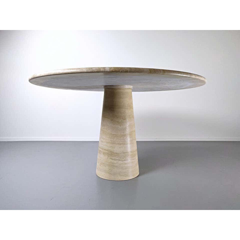 Vintage travertine table Italian 1970s