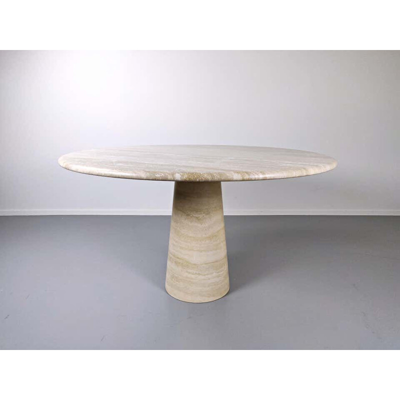 Vintage travertine table Italian 1970s