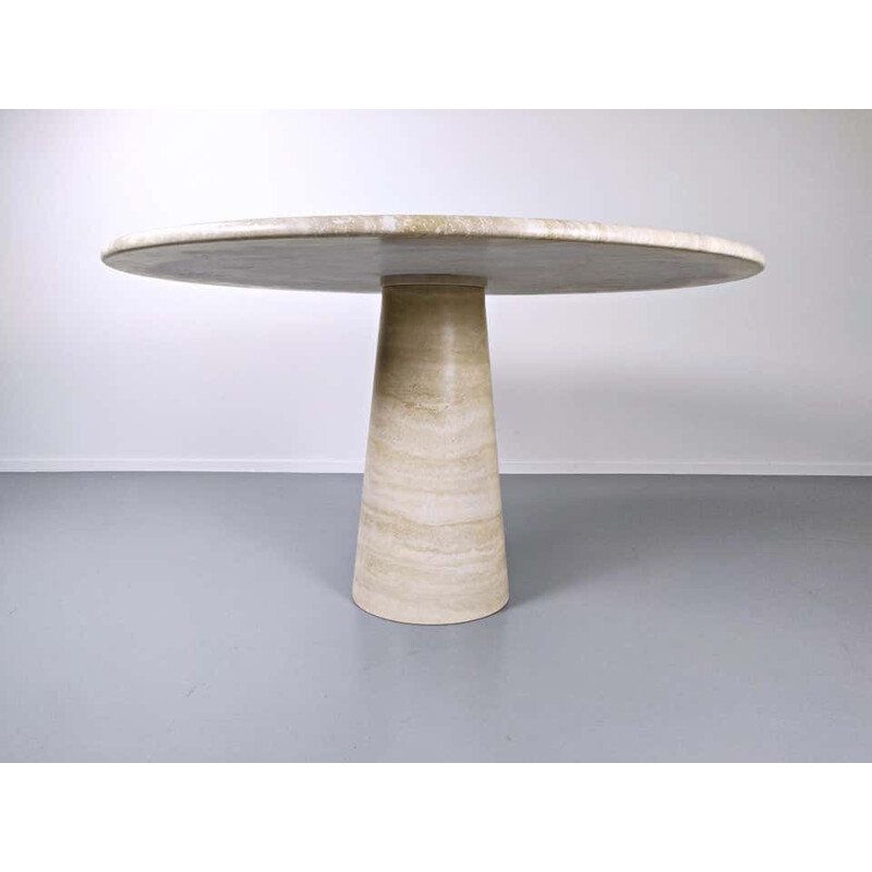 Vintage travertine table Italian 1970s