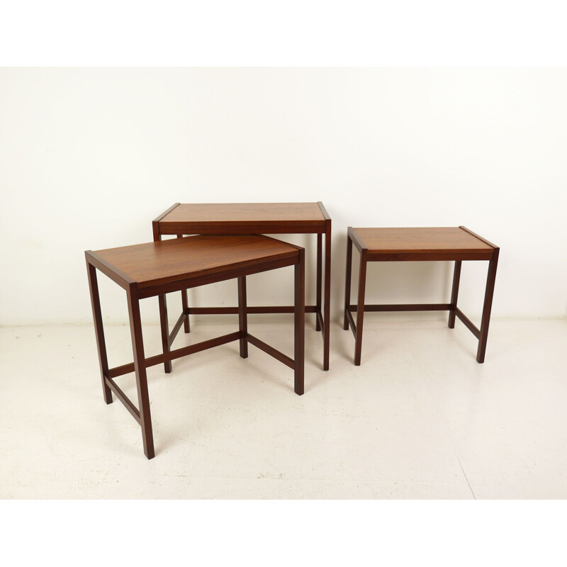 Set aus 3 Vintage-Teak-Stehtischen Dänemark 1960