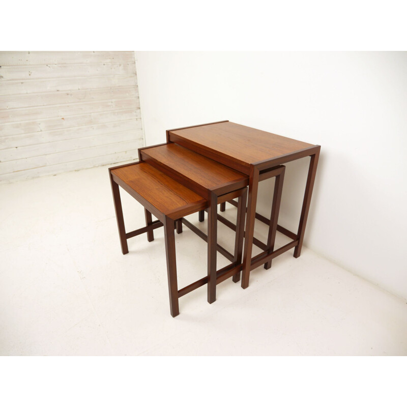 Set aus 3 Vintage-Teak-Stehtischen Dänemark 1960