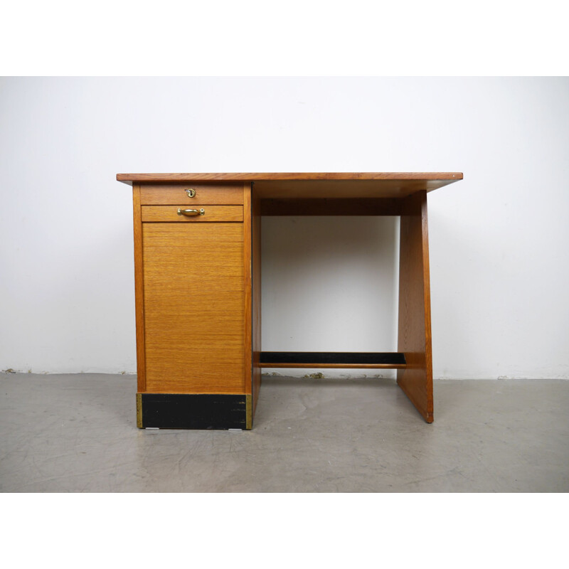 Small vintage Desk with Shutters, Germany, 1950s 