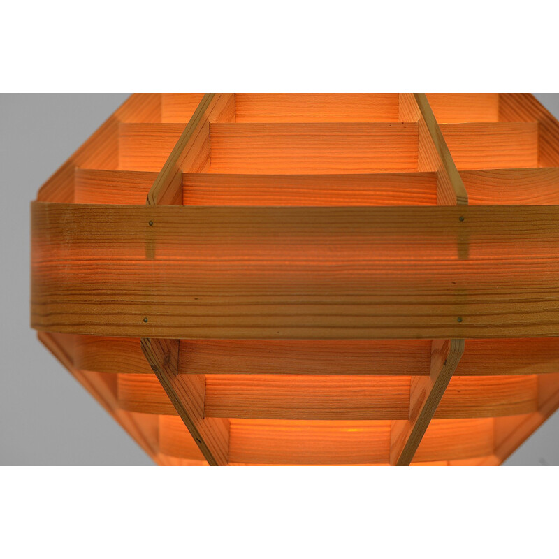 Vintage pine T510 "Glade" pendant lamp by Hans-Agne Jakobsson for Ellysett AB, Sweden 1960