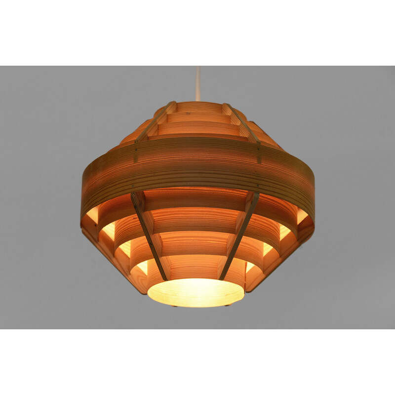 Vintage pine T510 "Glade" pendant lamp by Hans-Agne Jakobsson for Ellysett AB, Sweden 1960