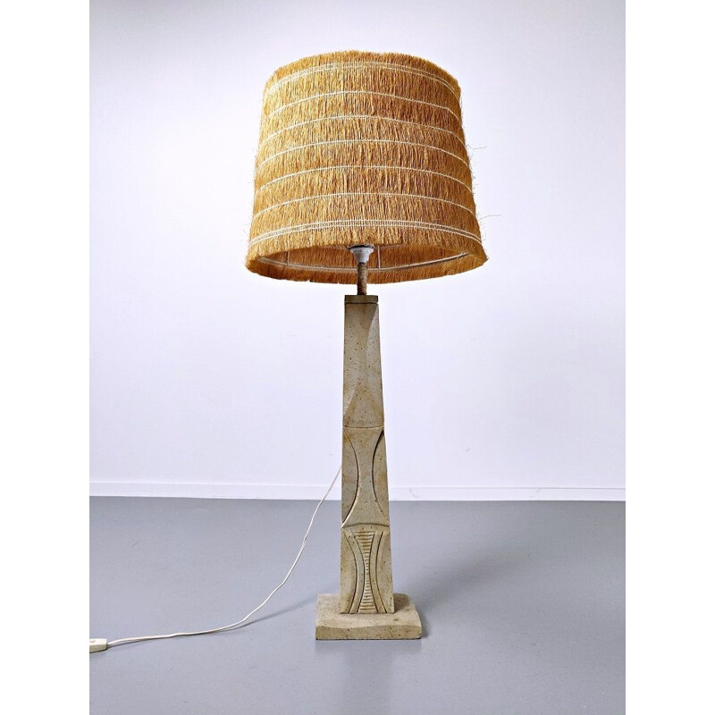 Vintage table lamp Travertine, Italy 1970