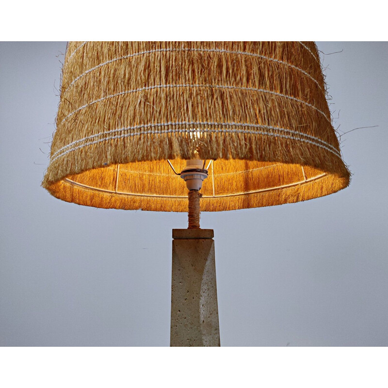 Vintage table lamp Travertine, Italy 1970