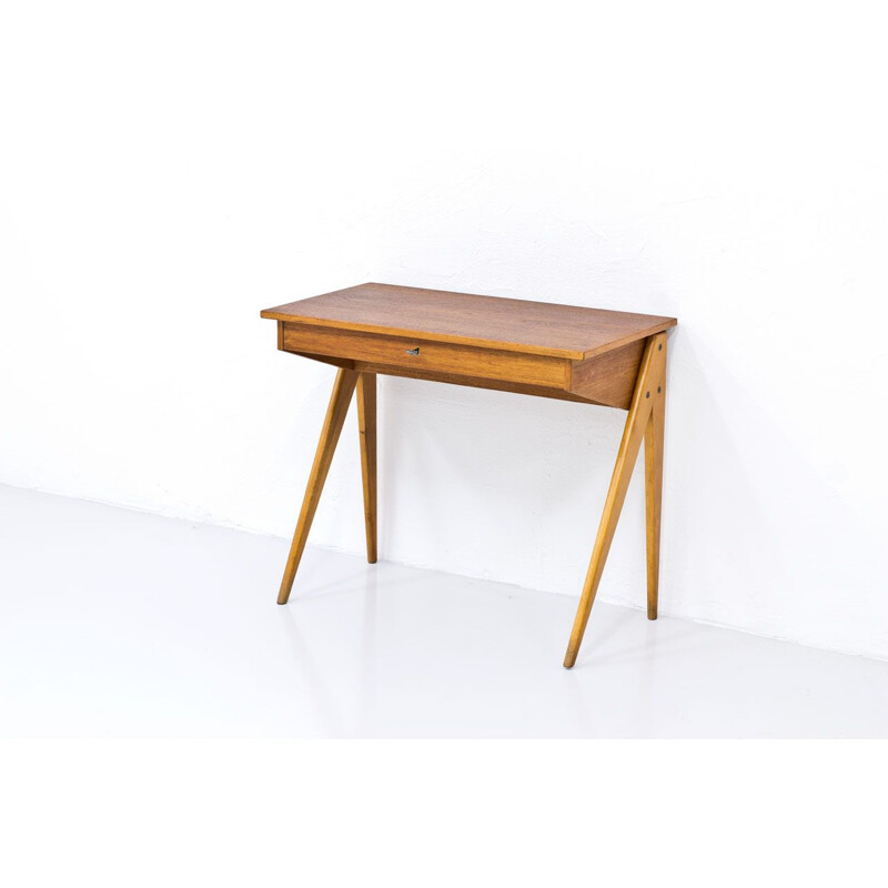 Vintage desk by Yngve Ekström for Emmaboda Möbelfabrik 1950