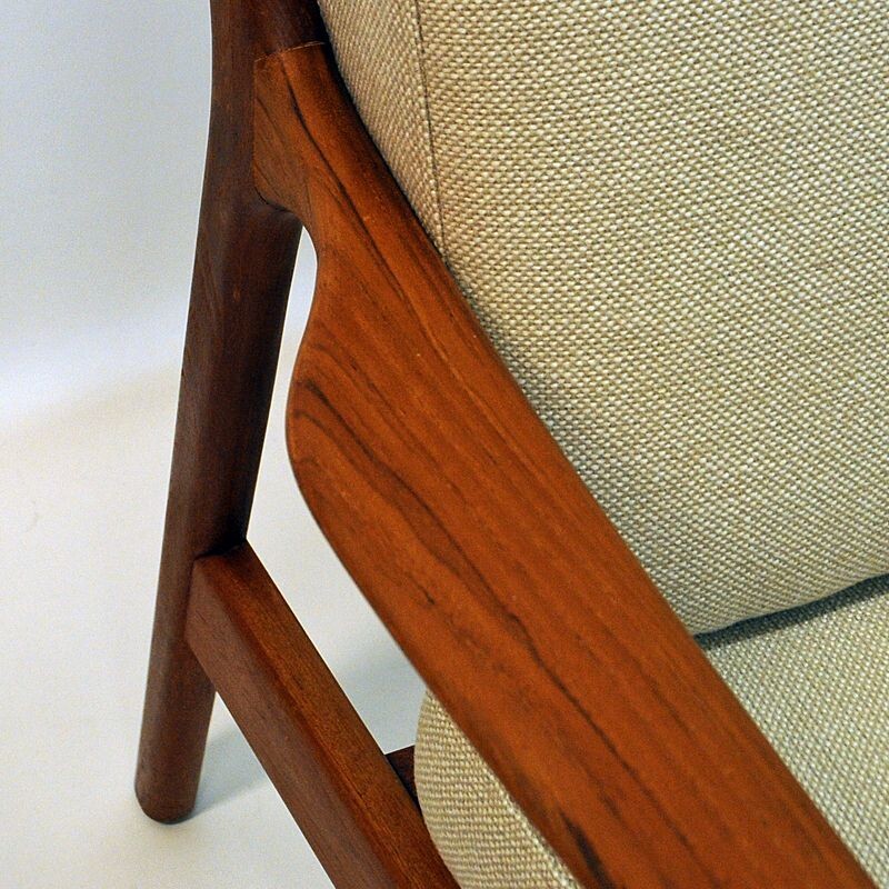 Pair of vintage teak armchairs model USA 75 by Folke Ohlsson for DUX, Sweden 1960