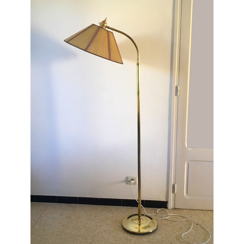 Vintage brass floor lamp 1950