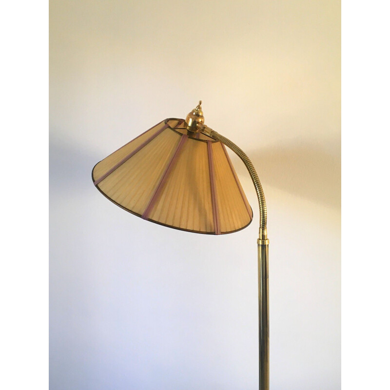 Vintage brass floor lamp 1950