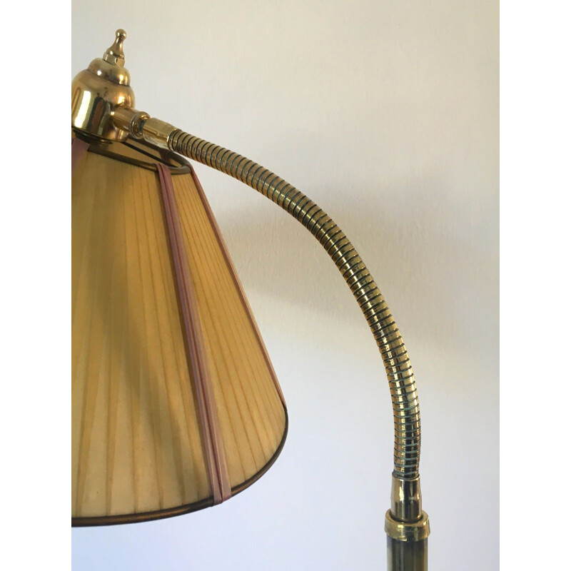 Vintage brass floor lamp 1950