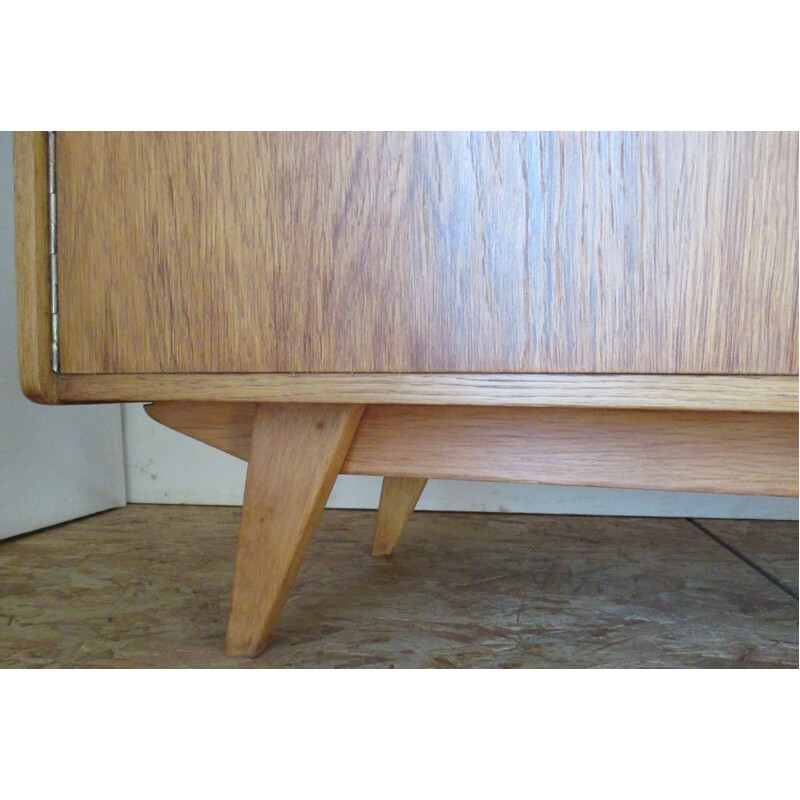 Vintage oak highboard, Jiri Jiroutek 1960