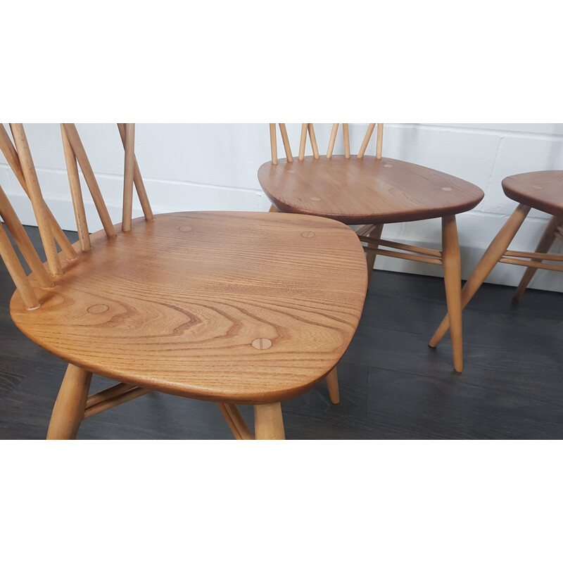 Set of 4 vintage Chairs Ercol Candlestick 1960s