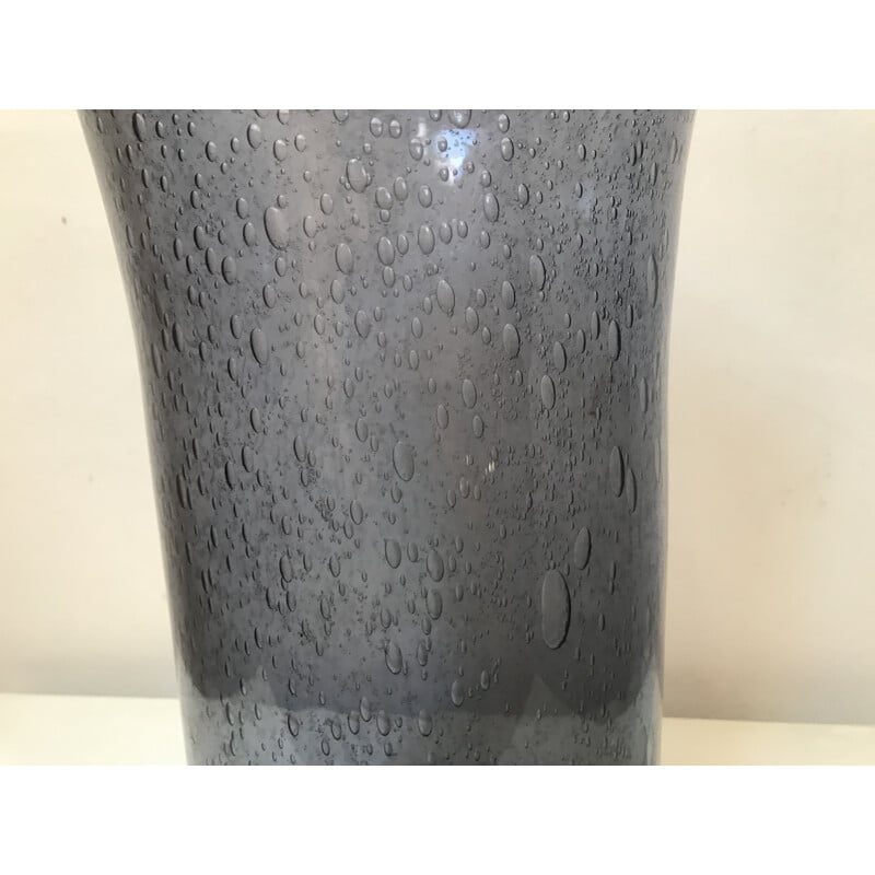 Vase vintage en verre soufflé par la Verrerie de Bendor