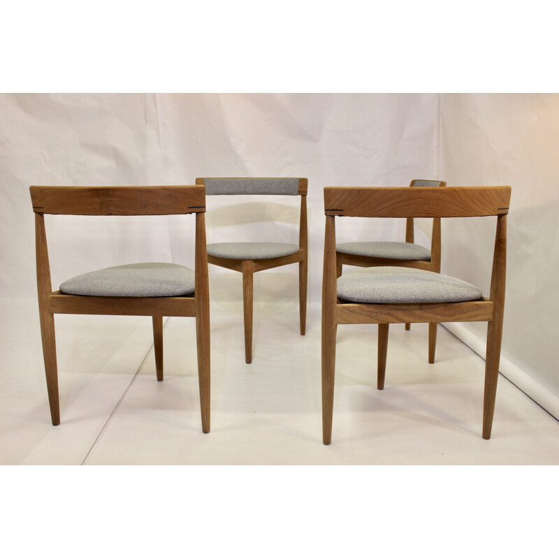 Suite of 4 vintage tripod chairs Frem Rojl Hans Olsen Denmark 1992