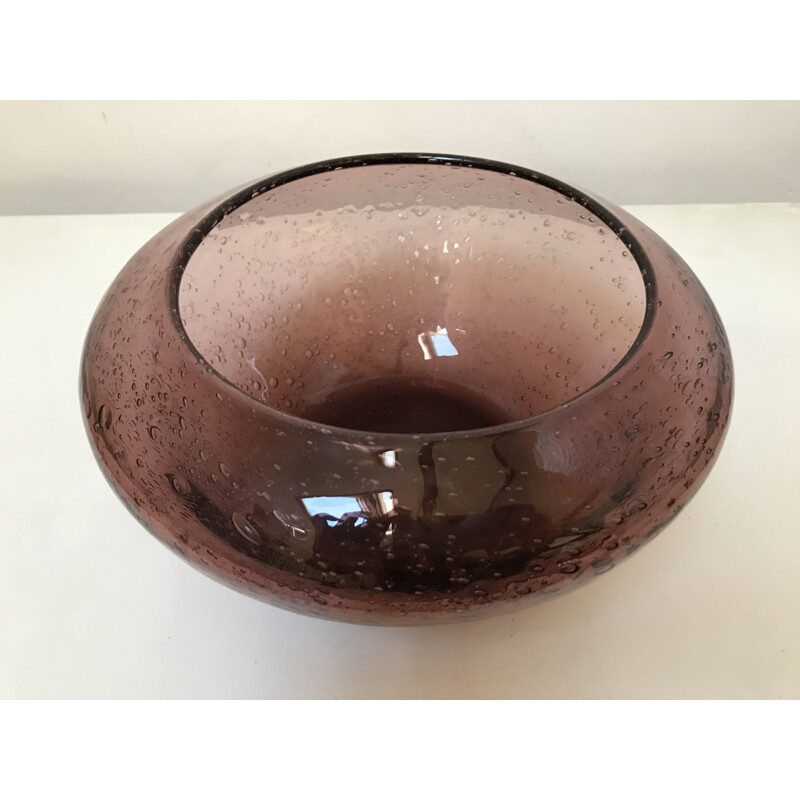 Vintage jarro de vidro soprado roxo por Bendor
