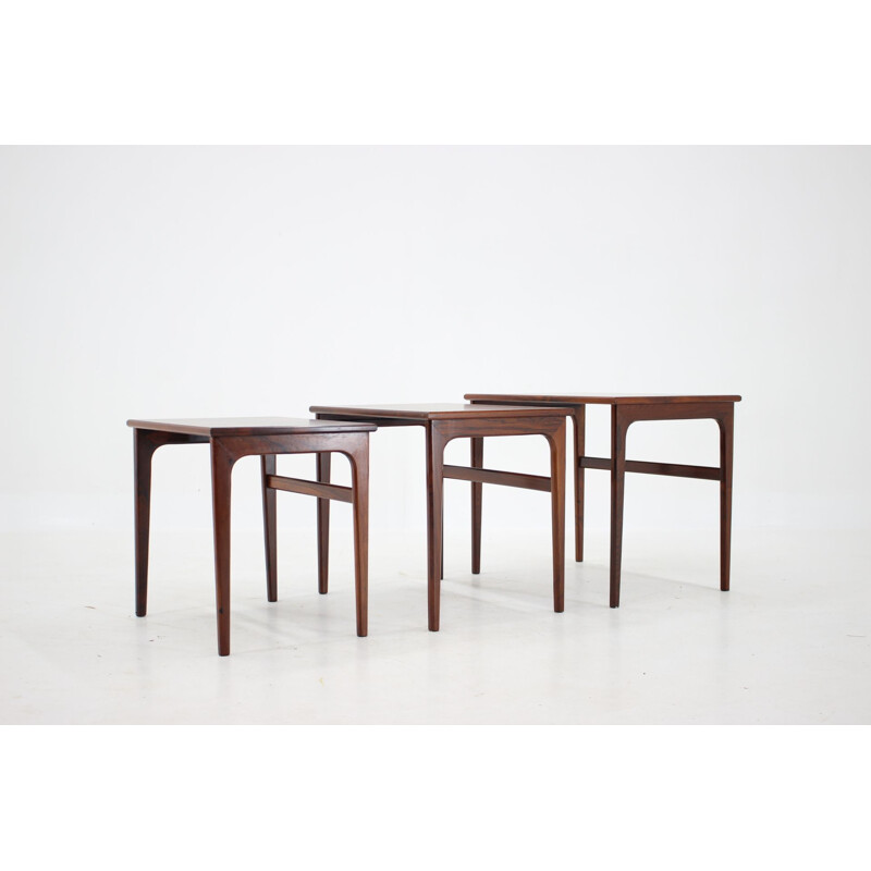 Tables gigogne vintage en palissandre, Danemark 1960