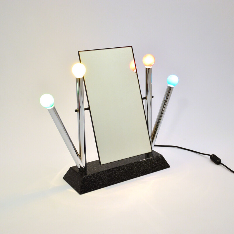 Vintage Yucca Illuminated Vanity Mirror By Anna Anselmi For Bieffeplast, 1988