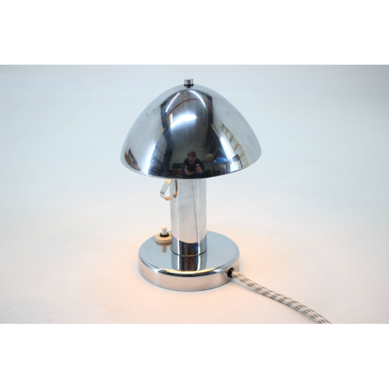 Ein Paar verstellbare Vintage-Tischlampen aus Chrom von Bauhaus, Tschechoslowakei 1930