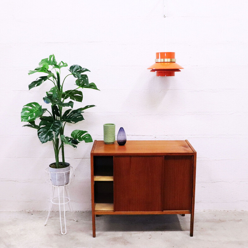 Vintage teak and oak highboard Bodafors, Sweden 1960