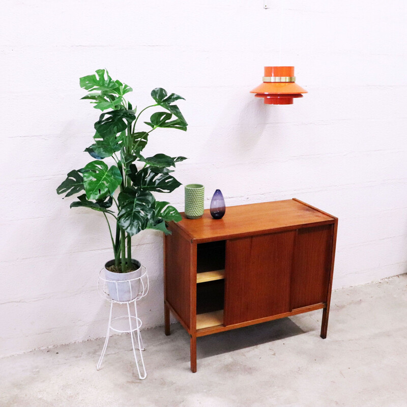 Vintage teak and oak highboard Bodafors, Sweden 1960