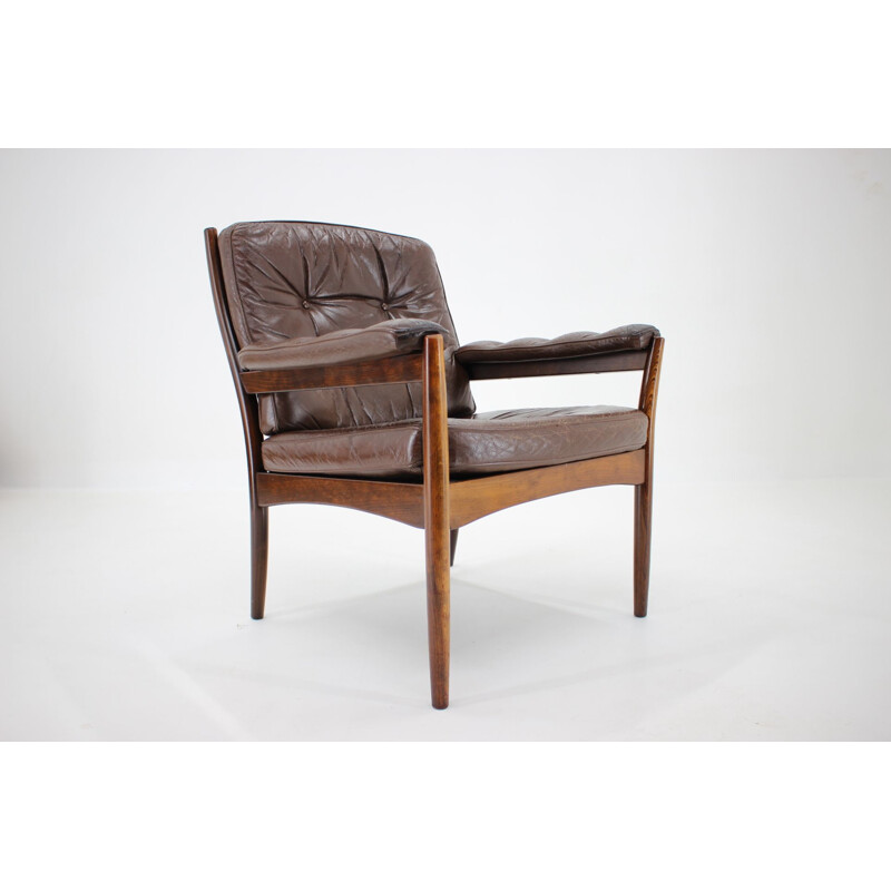 Vintage leather armchair, Scandinavia 1960