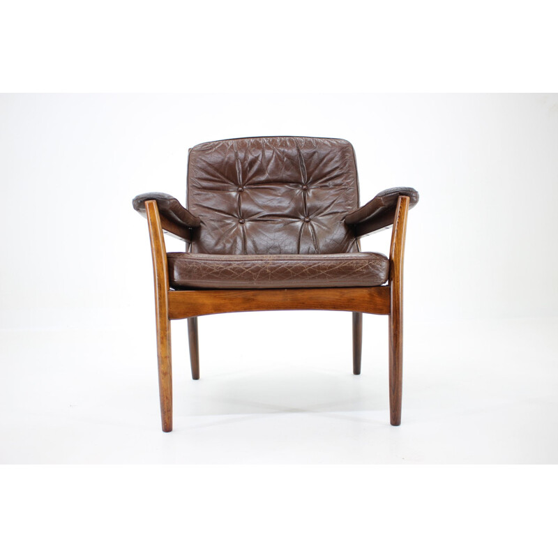 Vintage leather armchair, Scandinavia 1960