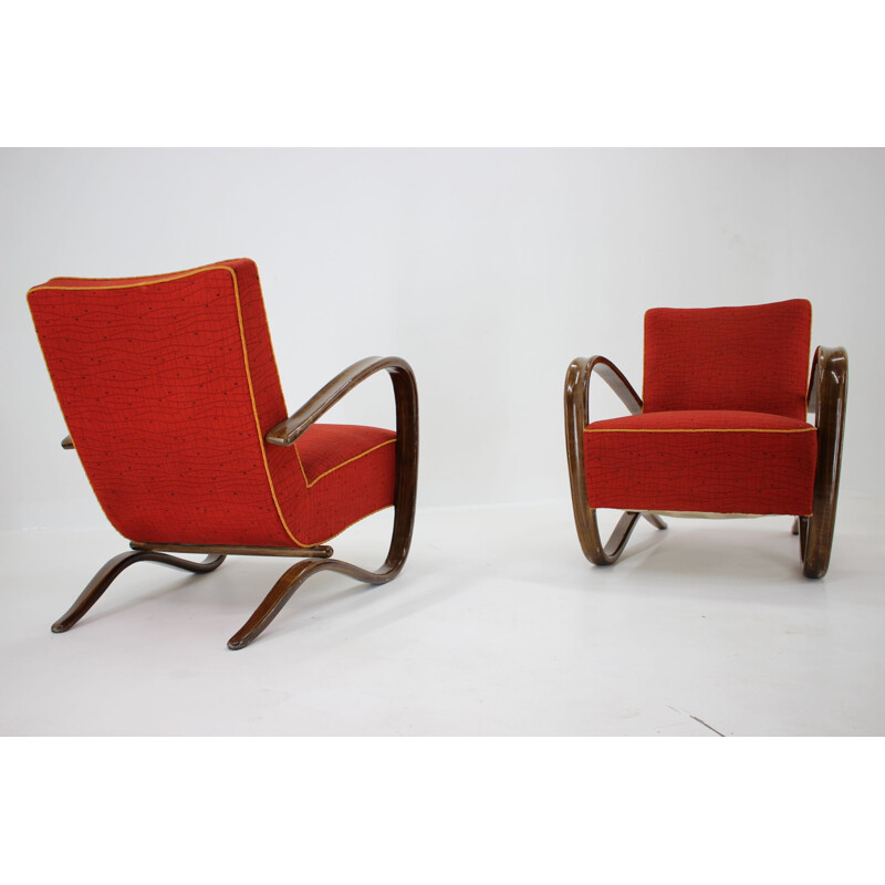 Paire de fauteuils vintage Art déco par Jindřich Halabala 1930