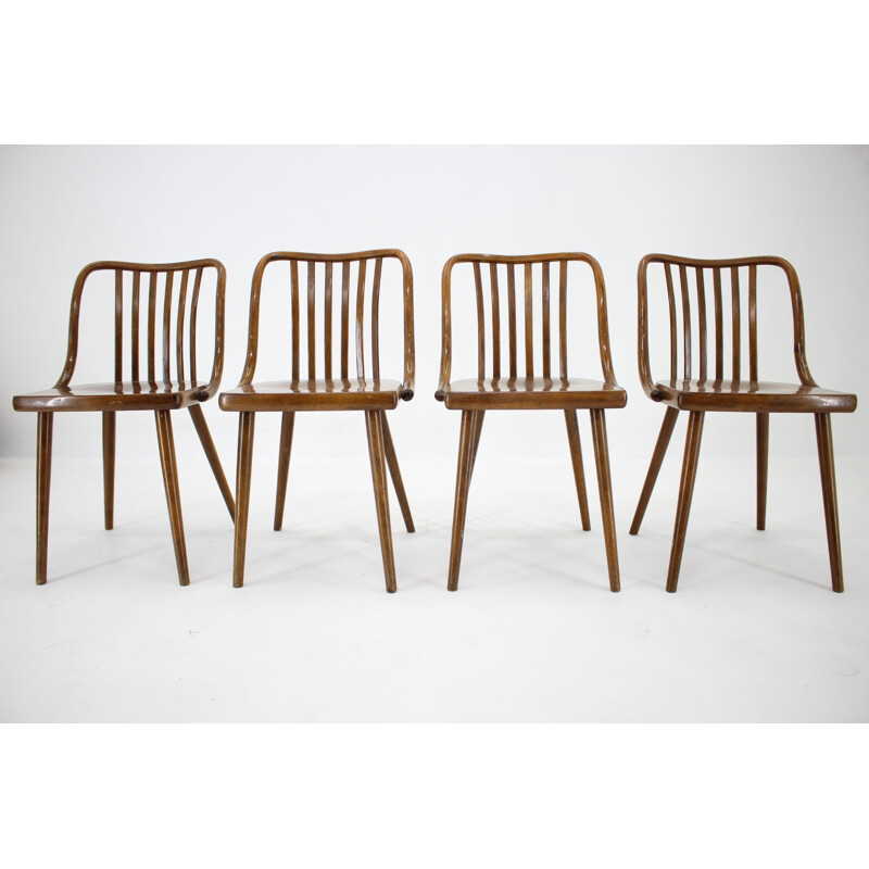 Lot de 4 chaises vintage Antonin Suman, Tchécoslovaquie 1960