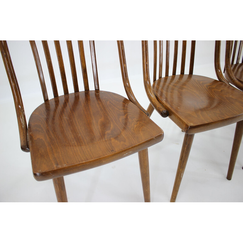 Set of 4 vintage chairs Antonin Suman, Czechoslovakia 1960