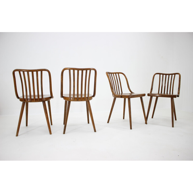 Set di 4 sedie vintage Antonin Suman, Cecoslovacchia 1960