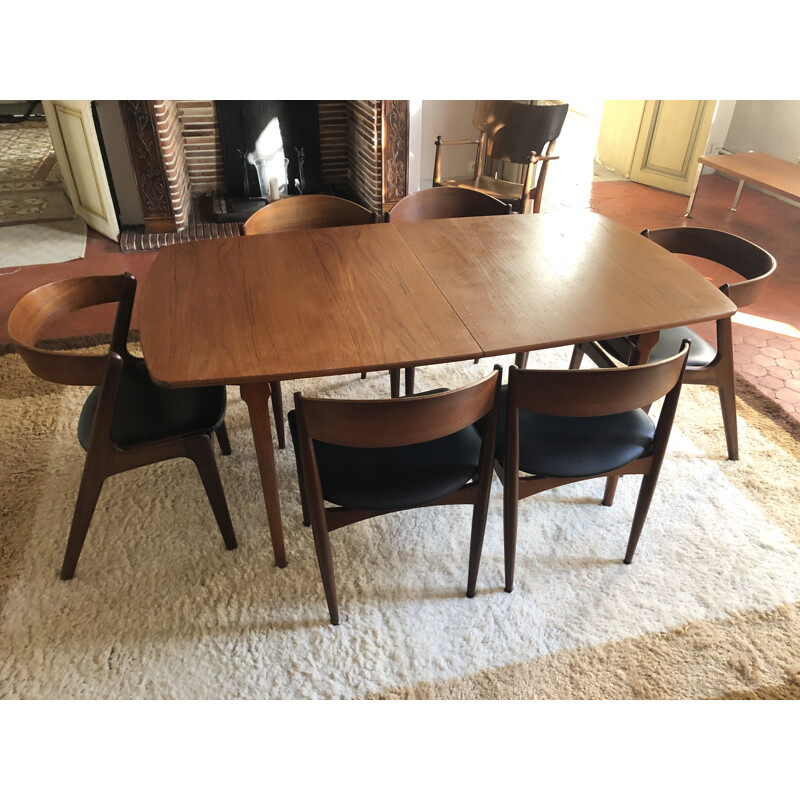 Vintage Scandinavian Teak Dining Room Set  1960's