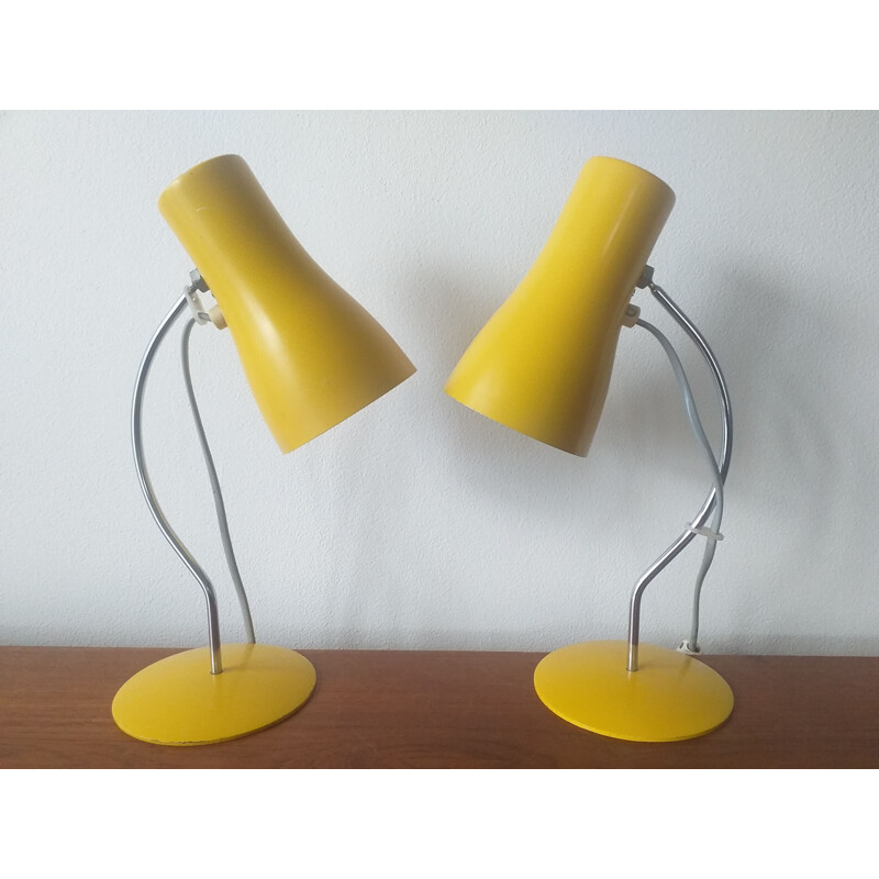 Pair of vintage lamps Napako by Josef Hurka 1970