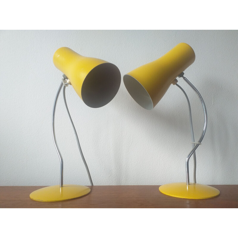 Paire de lampes vintage Napako de Josef Hurka 1970
